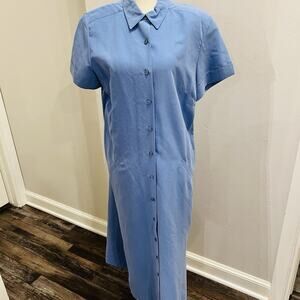 Vintage Talbot's Women's Button Front Long Dress Size 16P Petite